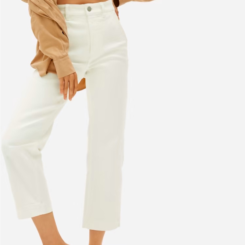 Everlane White Straight Leg Cropped Jeans - EUC